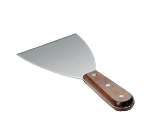 TableCraft 254 Scraper, 8" OAL, 4" Blade, Hand wash only, Stainless Steel Blade, Wood Handle, 12 Each per case