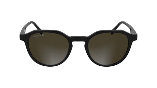 Lacoste Men's Sunglasses L6052S - Black with Solid Brown Lens