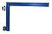 Vestil JIB-LC-20 Manual Wall Mount Steel Jib Crane, Low Clearance 2000 lb Capacity, 180 degree Rotation, Under I-Beam to Bottom Frame 57, I-Beam 4" Flange x 10-1/8" Height, Overall I-Beam Length 88", Usable I-Beam Length 80", Blue