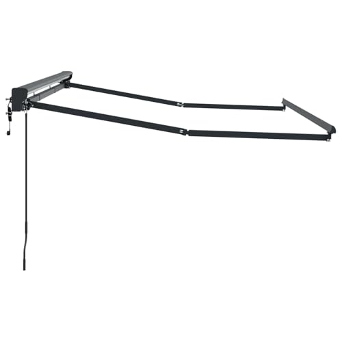 Cadre de store rétractable électrique anthracite 2,5x2m structure acier terrasse jardin - 5