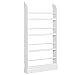 Estantería de Pared para Niños, Librería Infantil, Estantería Infantil, Organizador Almacenaje para Libros y Revistas, con 4 Estantes, Blanco, 60x12x108.5cm
