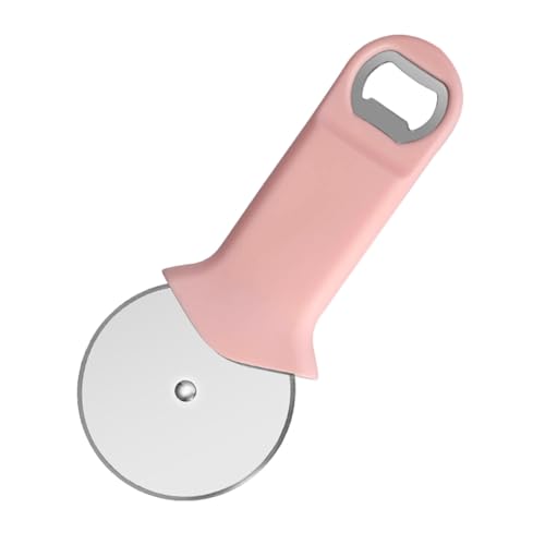 NULYLU Tagliapizza in Acciaio Inossidabile con Doppia Funzione Taglio e Apribottiglie Manico Ergonomico per Cucina Rotella Pizza Pesante e Facile da Pulire Accessorio Casa per Pizza e