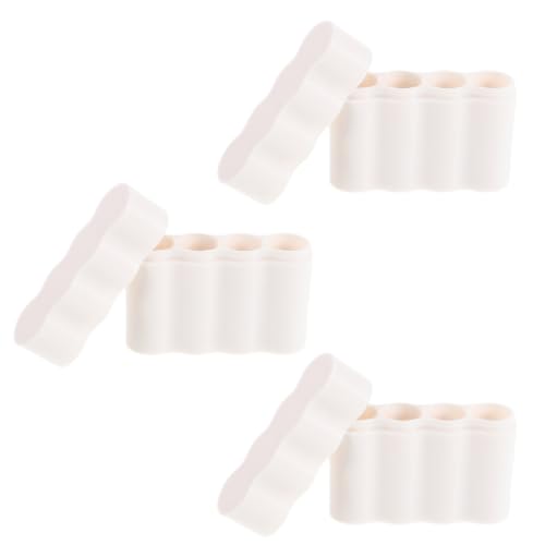 Caja protectora de batería Tofficu contra cortocircuitos estuche de 4 ranuras rígido blanco