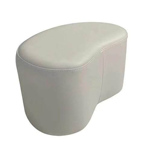 Repose-Pieds Design Moderne Silver, Tabouret Bas en Croissant Haute Finition