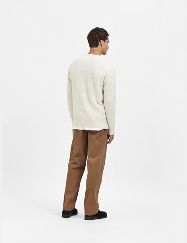 Pull en maille SELECTED HOMME oatmeal en taille L pour homme moderne