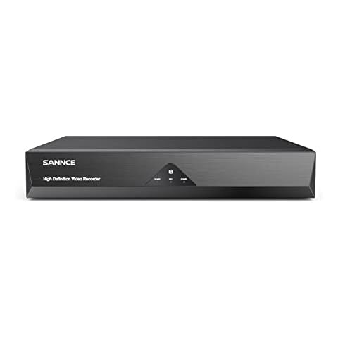 SANNCE DVR 8CH 1080P Full HD 5-in-1 Hybrid Digital Video Recorder Supports TVI AHD CVI CVBS Analog IP Security Cameras for 24/7 Security Surveillance, NO Hard Drive Cover