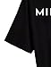 Oversized Tshirts for Women Trendy Graphic Tees Vintage Summer Short-Sleeve Preppy Shirts Casual Milano Black Small