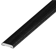 White/Coloured UPVC Trims 20mm,25mm,30mm,45mm,65mm,95mm 1m Lengths Comes Flat! (Black 20mm)