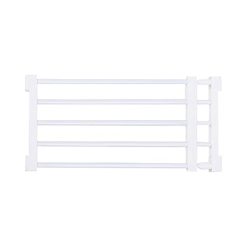 Gralara Puerta Extensible Cachorro Valla Puerta Barrera Separador de ambientes Protector Valla para Mascotas Puerta retráctil para Perros para Patio Trasero, 56 a 100 cm x 24 cm Blanco