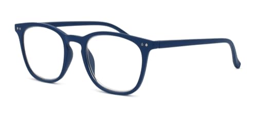 FOCUSd Reading Glasses Blue +1.50 diopters with Blue Light Block Lenses for Screens Lightweight Unisex Readers for Phone Laptop & Office Use