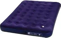 Colchão de Ar Infláve Solteiro, Com Bomba Manual, Superfície Aveludada, Tecnologia Fiber-Tech, para Camping e Uso Doméstico|Super resistente, ate 200kg