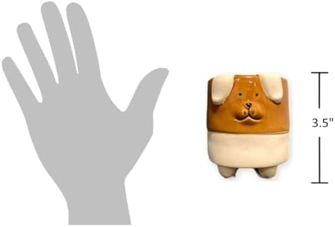 The Bridge Collection Decorative Ceramic Dog Planter Pot - Set of 3 - Fun Dog Planters for Succulents - Animal Planter for Indoor Outdoor Garden Decor image 5