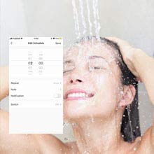 App interface for setting schedules
