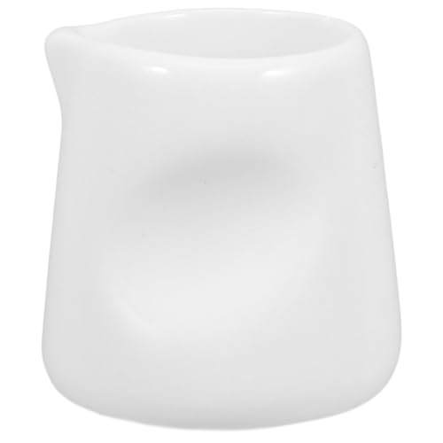 BESPORTBLE Jarra de Cerámica Blanca Mini para Leche Dispensador Individual para Crema y Salsa Envase Portátil para Café y Té Diseño Compacto y Fácil de Limpiar BESPORTBLE Jarra de Cerámica Blanca Mini para Leche Dispensador Individual para Crema y Salsa Envase Portátil para Café y Té Diseño Compacto y Fácil de Limpiar