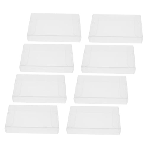 STOBAZA 8Pcs PVC Cassette Tape Storage Case Vintage Audio Holder Organizer for Music Tapes Capacity Protective Covers