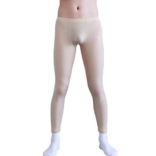 Choomomo Herren Leggings Lange Unterhosen Tight Hose Low Rise Unterwäsche Bulge Pouch Strumpfhose Stretch Pantyhose Nackt H L Cover