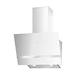 PROKIRA DH60GW-03 deluxe 600m³/h Weiss Kopffreihaube Wandhaube Schräghaube Dunstabzugshaube Abluft Umluft Haube LED Sensor touch Edelstahl Glas 60 cm