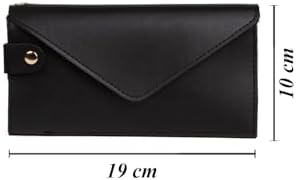 Av A Dos Kadın Deri Siyah Telefon Nakit Bozuk Para Bölmeli Kartlık Kilitli Bilek El Askılı Portföy Cüzdan Siyah - Görsel 4