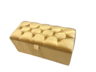 luxisleepltd Tufted Ottoman Bench, Decorative Upholstered Tufted Ottoman Bench for Living Room, Bedroom, Dining Room, Entryway, Hallway,Plush Velvet with Buttons (Teal, Large)
