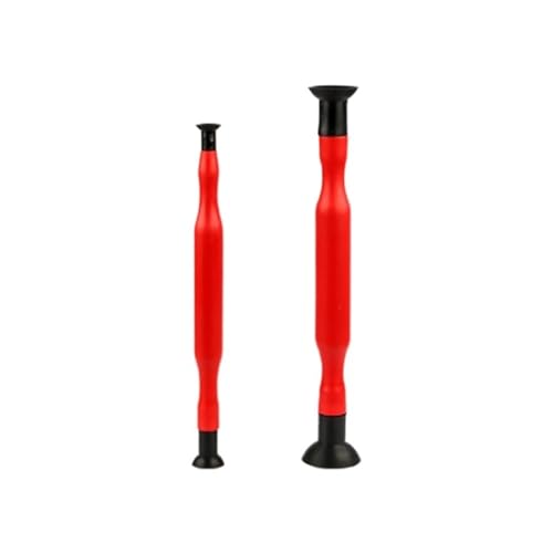 MsDizi Valve Lapping Sticks Plastic Grip Suction Cup Grinding Paste Sand Compatible With Auto Motorcycle Cylinder Engine Valves Grinding Tool(Red 2pcs)