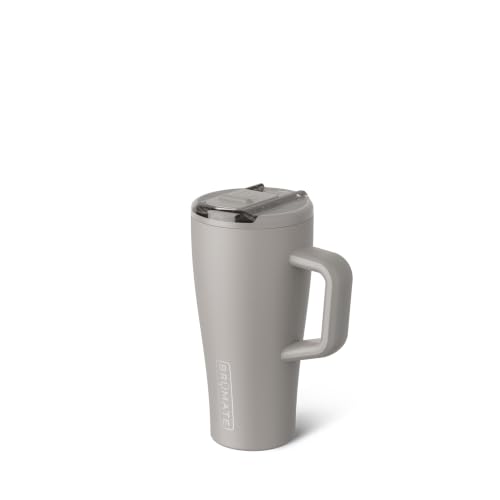 Image of BruMate Era Flip 20oz Kids Tumbler with Covered Flip Down Straw | 100% Leakproof Insulated Kids Cup | Made of Stainless Steel | Cup Holder Friendly | 20oz (Mocha)