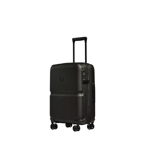 ANTLER - Single Stripe Hardside Carry On Luggage, 21.7x14.2x9.1 Inch 40L, Lightweight, 4 Spinner Wheels - Adjustable Handle, Expandable, Small Suitcase Airline Approved, TSA Lock - Black