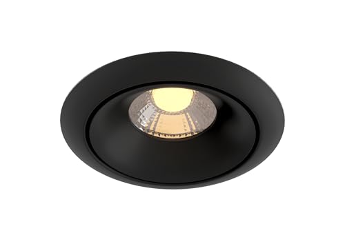 MAYTONI DECORATIVE LIGHTING LED Einbaustrahler Aluminium, modern, schwarz, 9.8 cm Durchmesser, 8 W 650 Lm 220-240 V