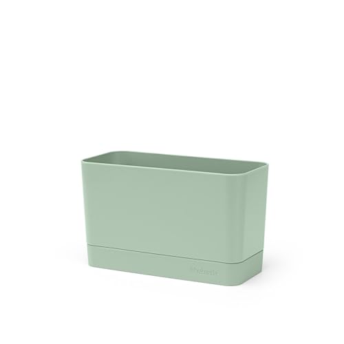 Brabantia Sinkside Organizador para el Fregadero, Sujeta el Cepillo, Jabón & Paños, Jade Verde, 19 x 8,5 x 11,5 cm