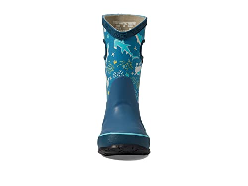 BOGS Rain Boot Shark Coral (Toddler/Little Kid/Big Kid) Light Blue Multi 5 Big Kid M - Thumbnail 2