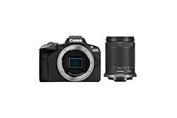 Canon EOS R50 Cámara Mirrorless + Objetivo RF-S 18...: Fotografía: Cámara Evil, sin espejo de 24,2 MP con sensor APS-C CMOS y procesador DIGIC X. Disparo silencioso en serie a alta velocidad de hasta 15 fps con el obturador electrónico o 12 fps con el obturador mecánico Video Blogging: Pantalla de ángulo...