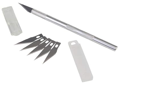 Image of Eclet Detail Pen knief with 5 Sharp Replacement Blades | Precision Craft Cutting Knife for DIY, Art, Craft, Hobby, Model Making & Paper Cutting (1 Knife + 5 Blades)