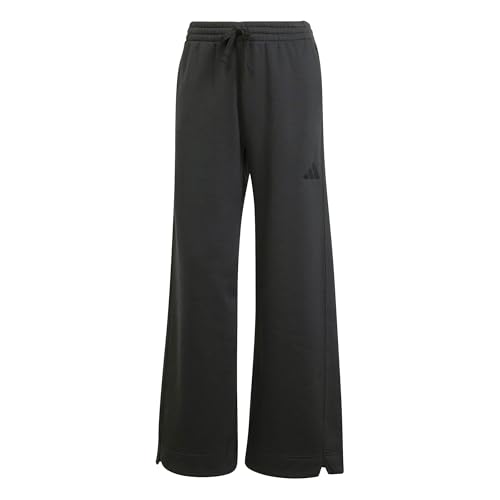 adidas Damen All SZN Fleece Loose Wide Leg Pants, Black, L