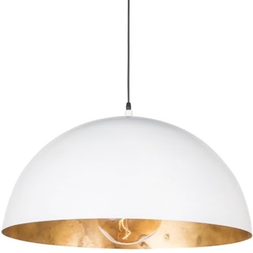 Lámpara de cúpula de granja para comedor y sala de estar con diseño vintage blanco
