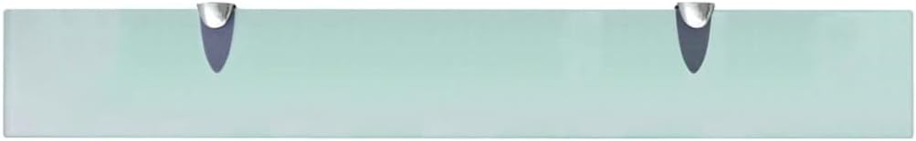 Floating Shelf Clear Tempered Safety Glass, Medium Wall Mounted Display Ledge for Living Room, Bathroom, Bedroom Decor, Polished Finish, 4x27.6x0.3 Inches