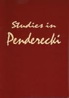 Studies in Penderecki, Vol. 1 1495086410 Book Cover