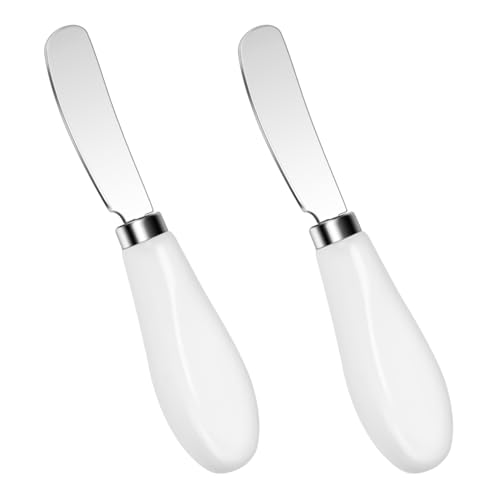 Mlurcu Butter Spreader Knives Set of 2, Stainless Steel Butter