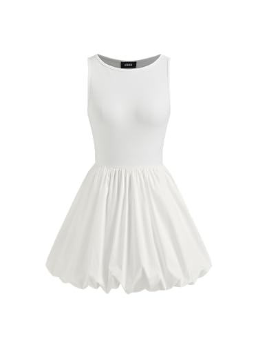 short white flared dress PERLA Flared Mini Dress