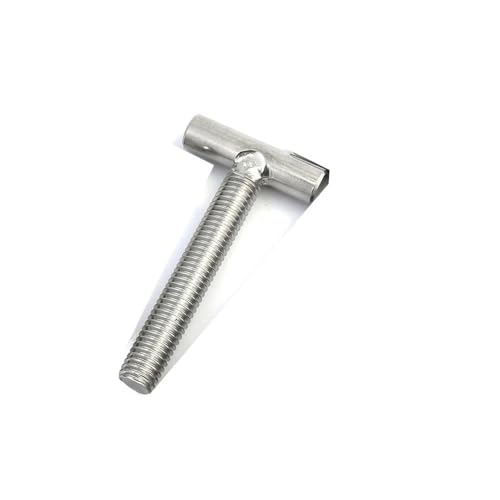 MNUPL Vis à souder en T en Acier Inoxydable M10304, boulons à Clous, vis à tête Marteau for Rail de goulotte, Rail à Onglet(80mm)