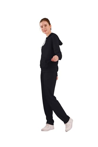 Image of LeeHanTon Womens Jogging Suits Sets Running Outfit Zipper Warm Up 2 Pieces Hoodie and Pant Tracksuit