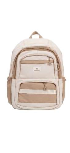 Image of YUMA Graffiti Print Backpack, White and Black, Multi-Pocket, Casual Style, for Women