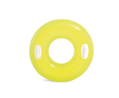 Intex Hi-Gloss Tube - Aufblasbarer Schwimmring - Ø 76 cm - Mit Griff, farblich sortiert