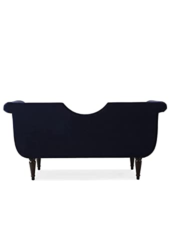 Image of Luxury Velvet 2 Seater Chaise Lounge Sofa - Tufted Chesterfield Modern Couch with Button Tufted Back Elegant Lounge Couch for Living Room, Bedroom, Office