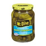 Mt. Olive Sweet Gherkins No Sugar Added Pickles, 16 fl oz