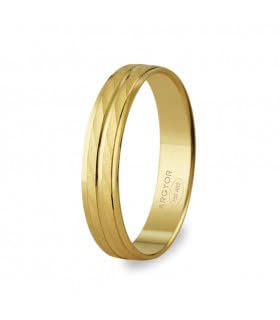 Alliance en or jaune ARGYOR KALI 4 mm, le symbole éternel de votre promesse d'amour unique