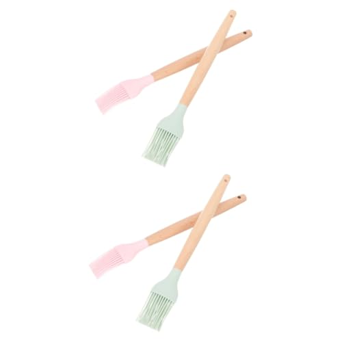 Garneck 4pcs Silicone Basting Pastry Cooking Brush Multi-purpose Bbq and Baking Brush for Sauces Marinades and Pastry Coating