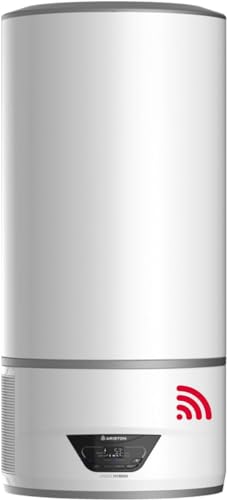 Ariston Lydos HybridWifi- Termo Eléctrico 100L Híbrido Bajo Consumo Bomba de Calor, Calentador de Agua Eléctrico Vertical 46,5x46,5x115,3 Instalación España Eficiencia A RangoA+/F Compatible con Alexa