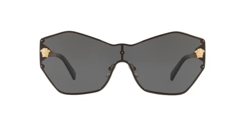 Versace Woman Sunglasses Gold Frame, Dark Grey Lenses, 0MM3