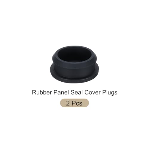 Image of Snap in Locking Hole Plugs Rubber Panel Seal Cover Drilled Silicone Caps, [for Kitchen Rubber, Waterproof Sealing Plugs] - 32.6mm /1.3in /Black /2Pcs
