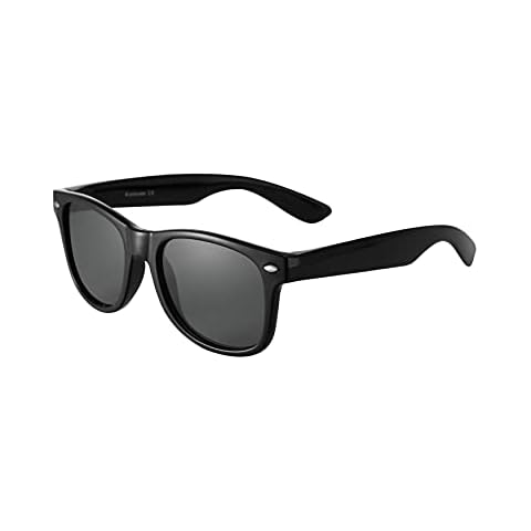 Komonee Kids Flexible Polarized Black Silicone Drifter Sunglasses Classic Style Retro Sun Shades Eye Glasses UV400 Protection Unisex For Boys and Girls Age 3-10 Cover