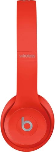 Image of beats Solo3 Wireless On-Ear Headphones - Citrus Red (Renewed)